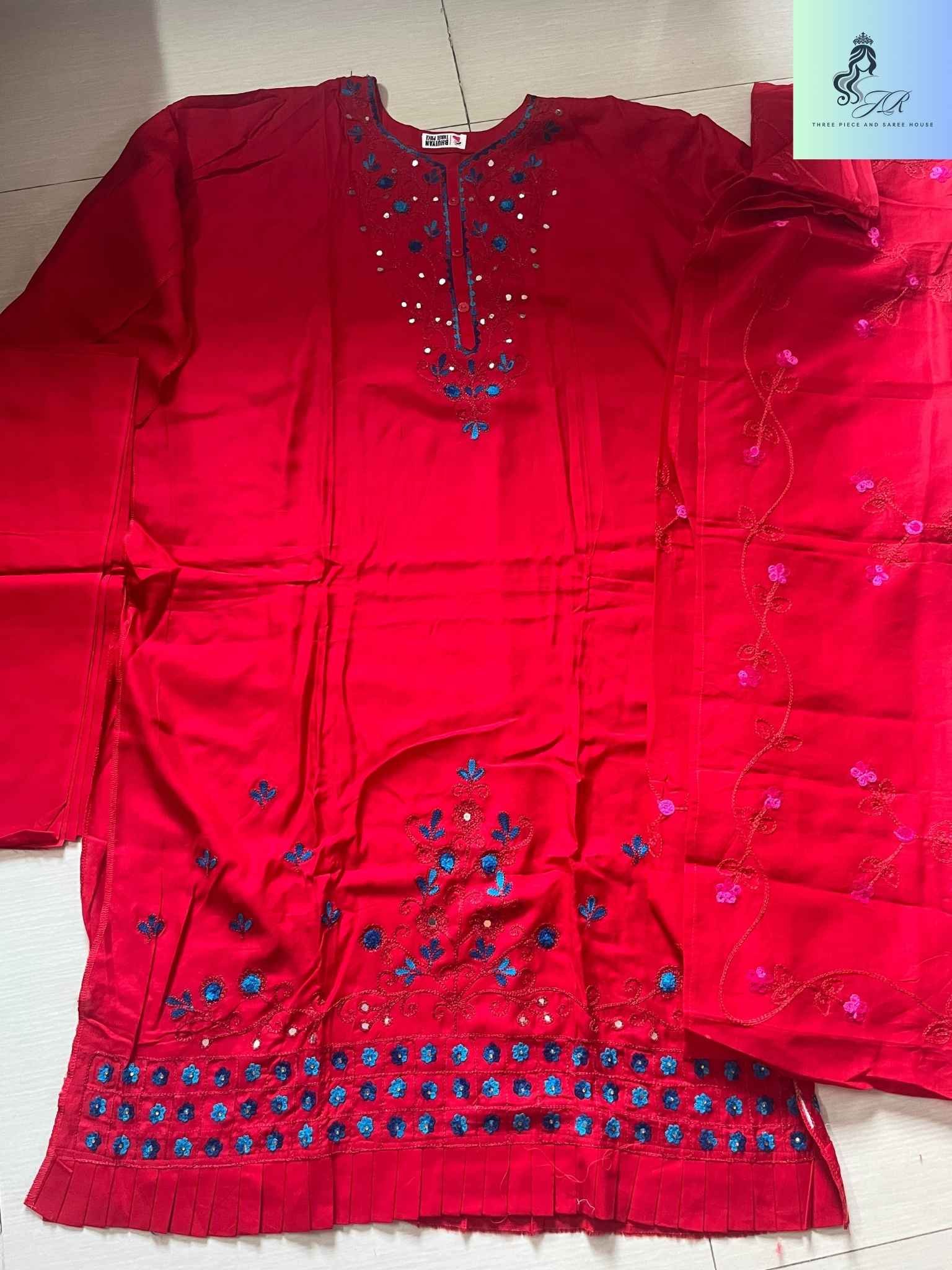 লাল থ্রি পিস - Image 4