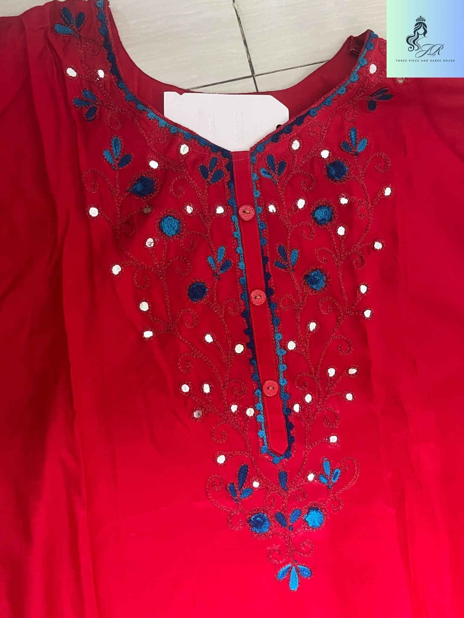 লাল থ্রি পিস - Image 2
